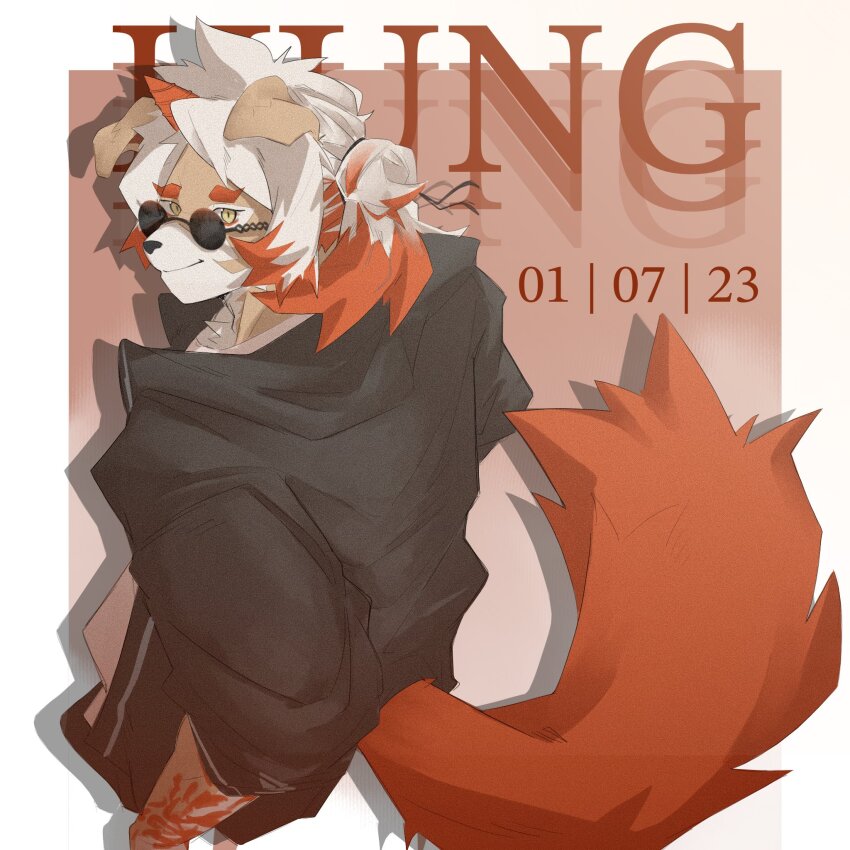 1boy, arknights, arm_tattoo, black_jacket, character_name, closed_mouth, colored_tips, commentary