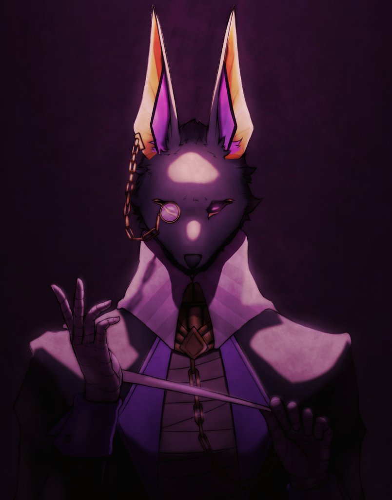 1boy, animal_ears, applying_bandages, bandaged_hand, bandaged_torso, bandages, coat, commentary