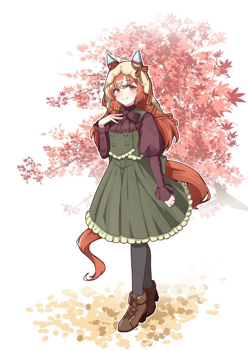 1girl, absurdres, alternate_costume, animal_ears, blush, boots, breasts, brown_hair