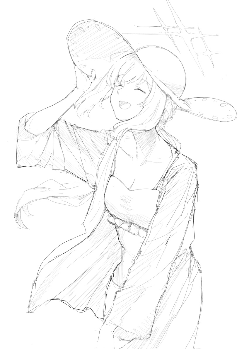 1girl, absurdres, atsuko_(blue_archive), atsuko_(swimsuit)_(blue_archive), bikini, blue_archive, collarbone, cross_halo