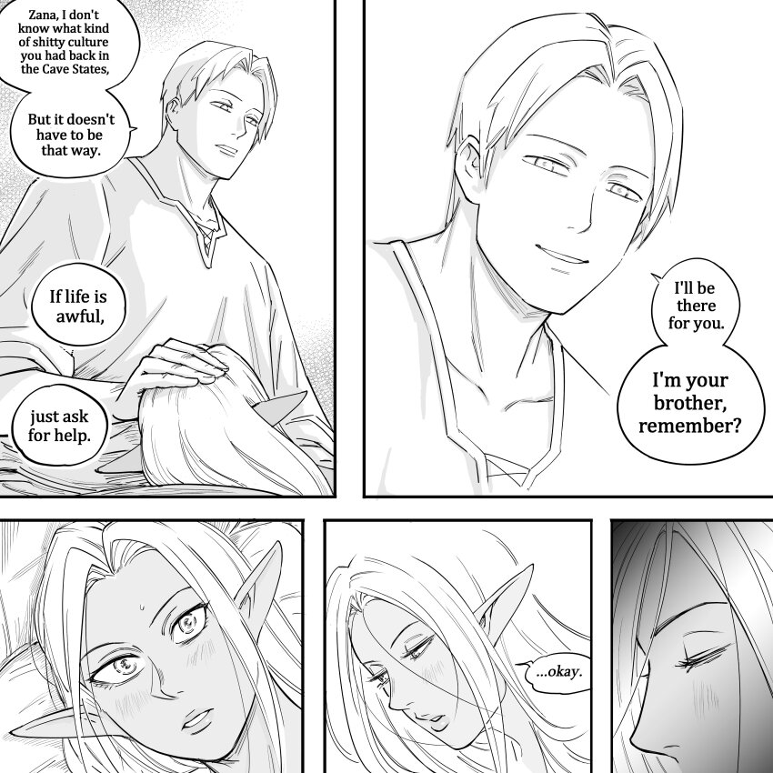 1boy, 1girl, absurdres, bb_(baalbuddy), blush, brother_and_sister, brother_and_step-sister, closing_eyes