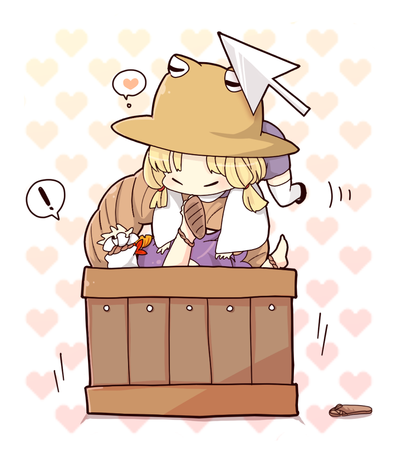 !, 2girls, bad_id, bad_pixiv_id, blonde_hair, chibi, cursor, closed_eyes