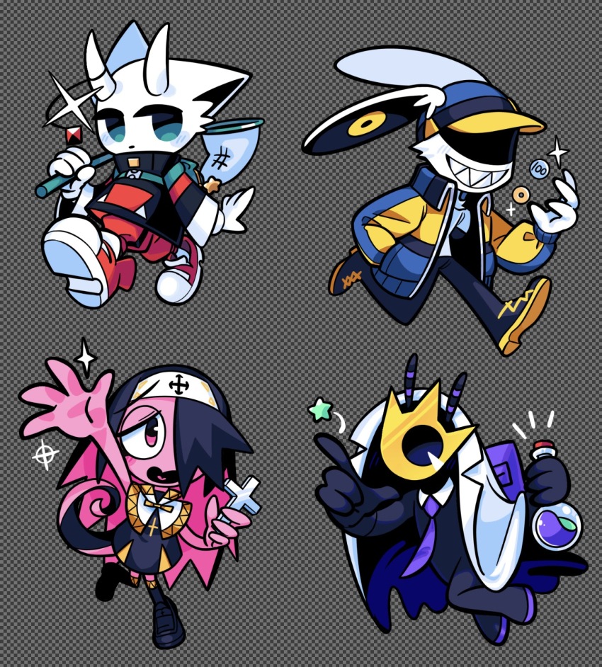 animal_ear_fluff, animal_ears, antennae, black_footwear, butterfly_net, chris_(kana_tera), coin, cross