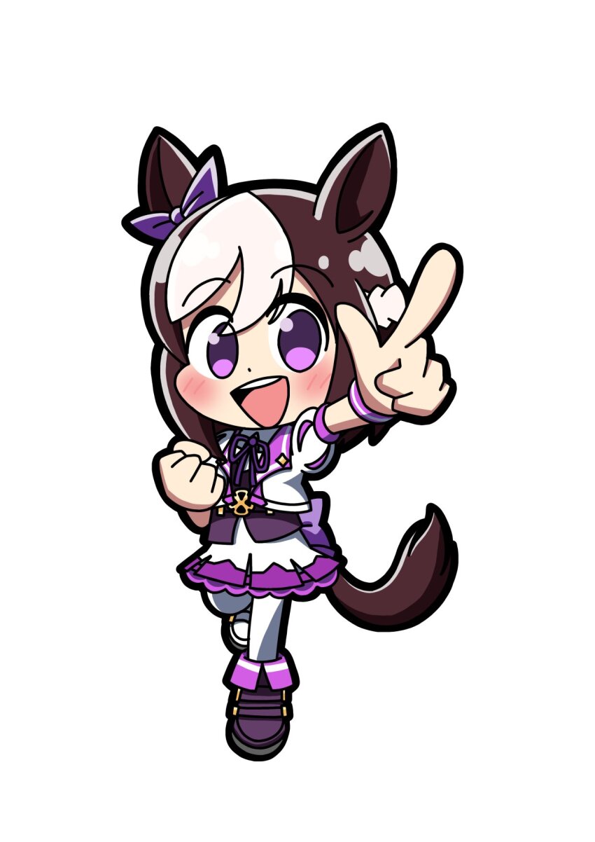 1girl, animal_ears, blush, brown_hair, chibi, chibi_only, full_body, highres