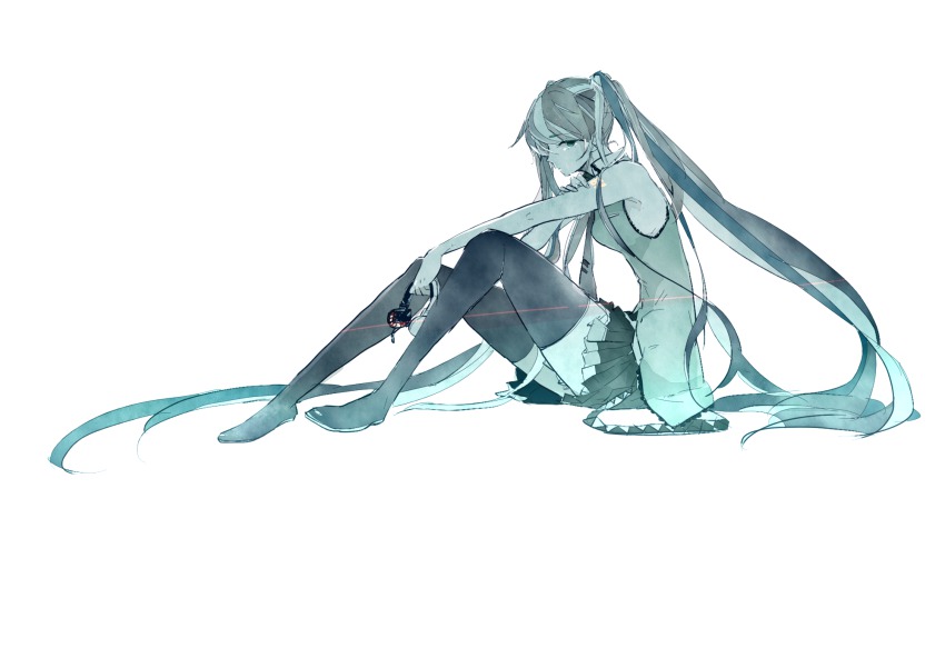 1girl, bad_id, bad_pixiv_id, detached_sleeves, female_focus, gohan_(artist), gohan_(memetomare), hatsune_miku