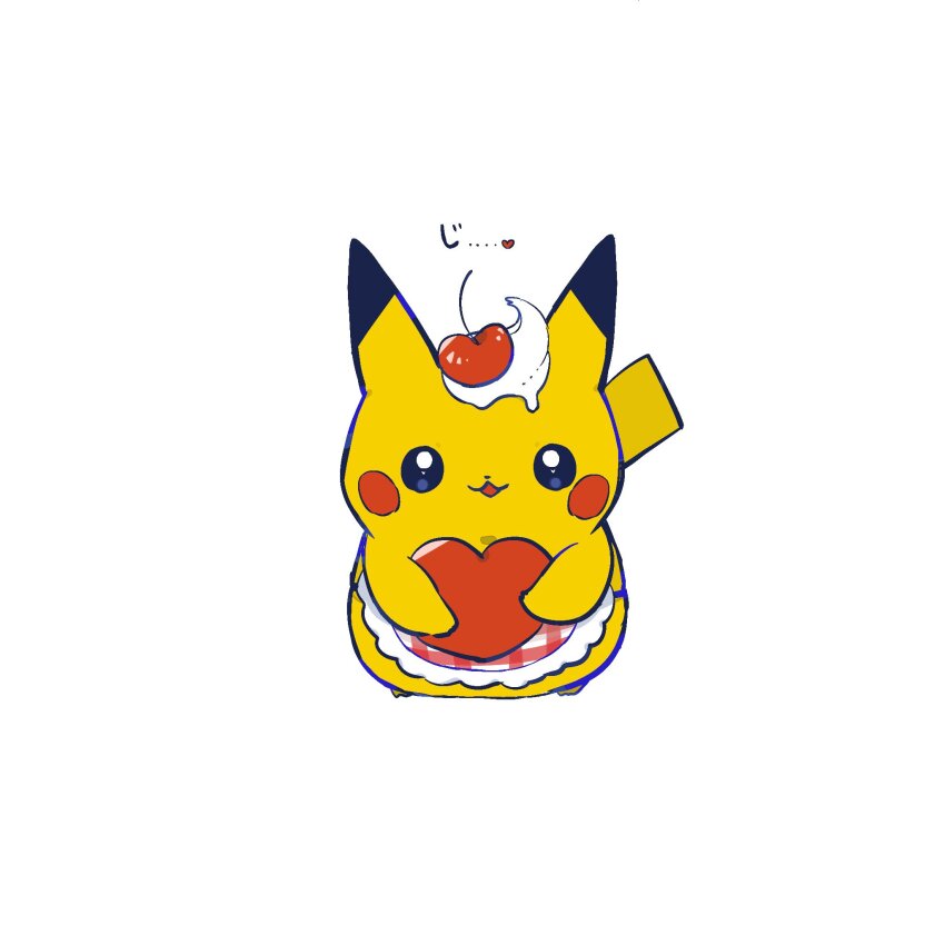 animal_focus, apron, cherry, food, fruit, full_body, gen_1_pokemon, heart