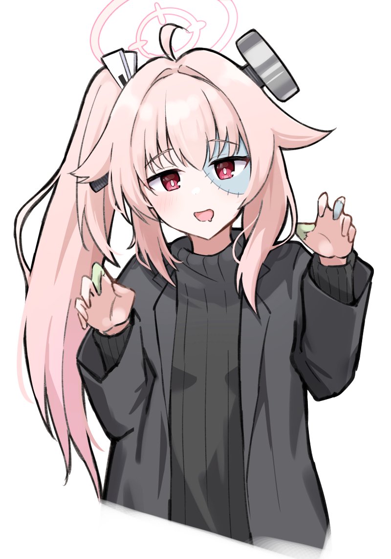 1girl, blue_archive, halloween_costume, halo, long_hair, looking_at_viewer, mikisarara, natsu_(blue_archive)