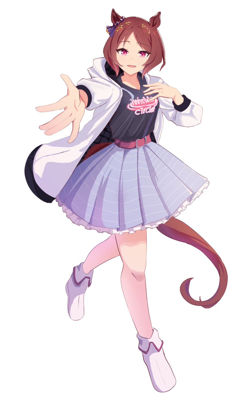 1girl, absurdres, alternate_costume, animal_ears, belt, blush, breasts, commentary_request