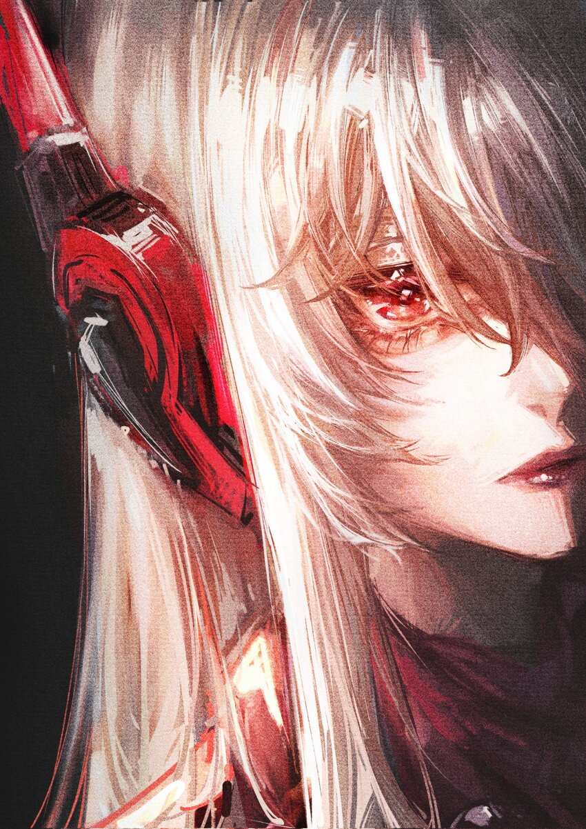 1girl, accessories, alpha_(pgr), close-up, hachi_shoku_mare, hair_ornament, highres, looking_at_viewer