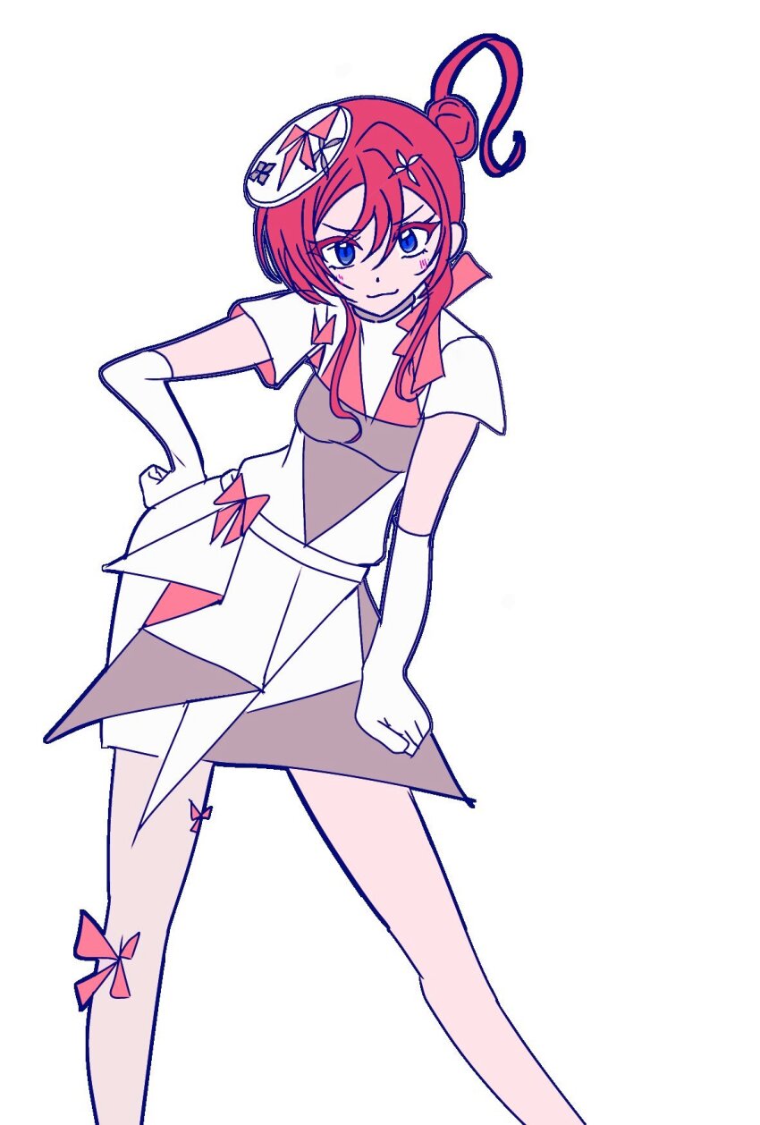 1girl, :3, blue_eyes, blush, clenched_hands, closed_mouth, commentary_request, contrapposto