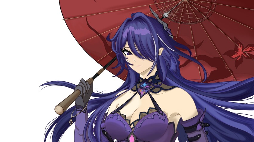 1girl, absurdres, acheron_(honkai:_star_rail), bangle, bare_shoulders, black_swan_(honkai:_star_rail), black_swan_(honkai:_star_rail)_(cosplay), bracelet