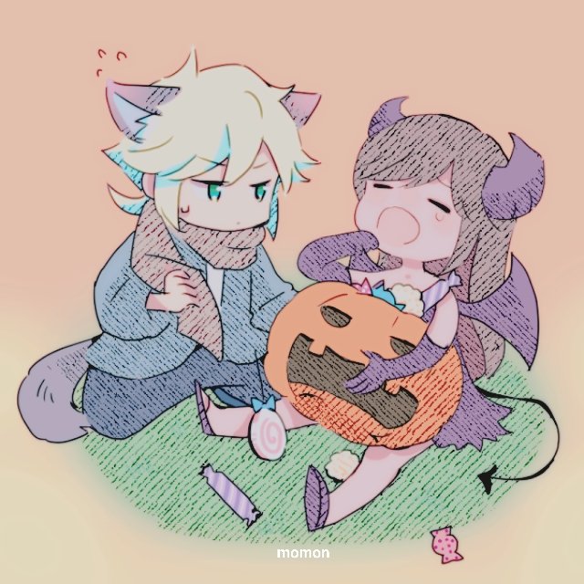 1boy, 1girl, aged_down, animal_ears, artist_name, black_hair, blonde_hair, blue_eyes