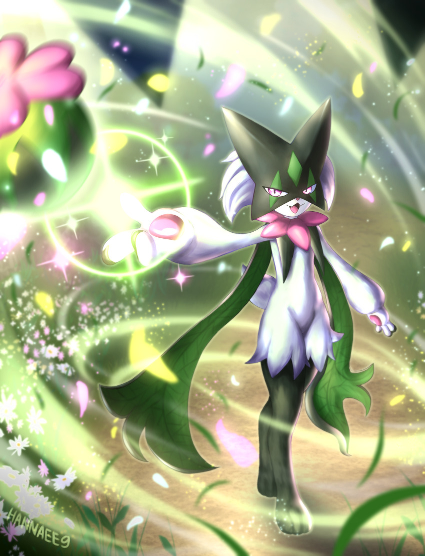 1other, :d, absurdres, blurry, commentary_request, falling_petals, flower, furry