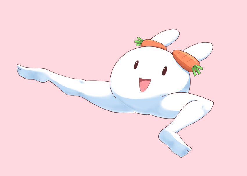 :d, absurdres, animal_ears, carrot, colored_skin, full_body, hashtag-only_commentary, highres