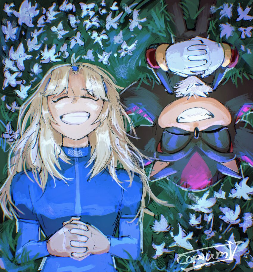 1boy, 1girl, ^_^, absurdres, animal_ears, animal_nose, artist_name, black_fur