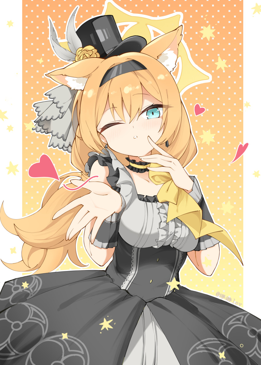 1girl, \||/, absurdres, animal_ear_fluff, animal_ears, aqua_eyes, black_dress, black_hairband