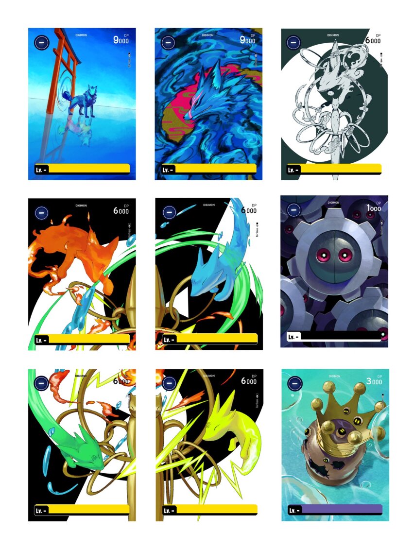bird, bubble, crow, digimon, digimon_(creature), digimon_card_game, energy, fox