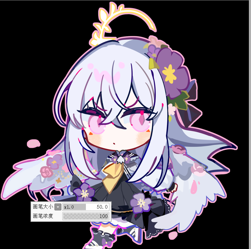 1girl, angel_wings, ankle_flower, azusa_(blue_archive), black_background, black_dress, black_ribbon, black_sailor_collar