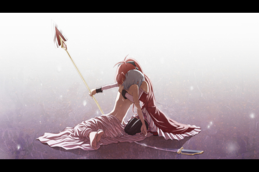 10s, 2girls, barefoot, blue_hair, feet, highres, hug, kneeling