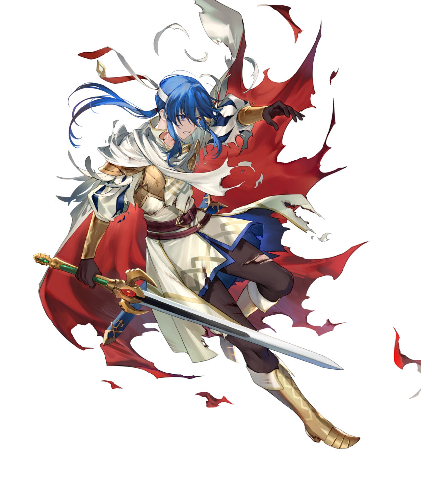 1boy, blue_eyes, blue_hair, bracer, cape, fire_emblem, fire_emblem:_genealogy_of_the_holy_war, fire_emblem_heroes
