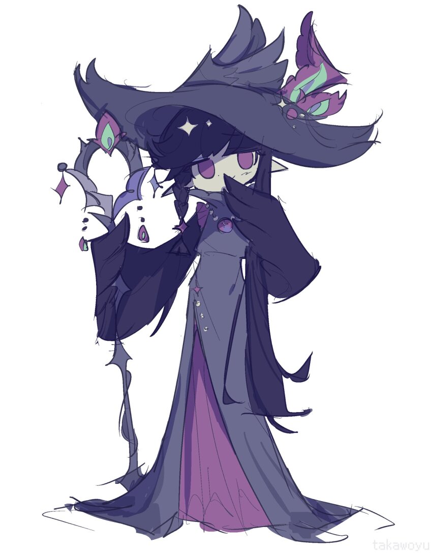 1girl, black_hair, braid, closed_mouth, colored_skin, commentary, cookie_run, cookie_run:_ovenbreak