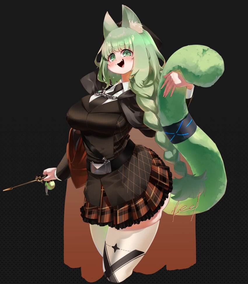 1girl, absurdres, animal_ear_fluff, animal_ears, arknights, ass, belt, belt_buckle