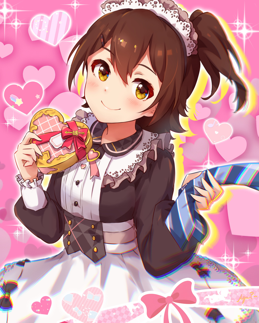 1girl, absurdres, black_bow, black_shirt, blue_necktie, blurry, blush, bow