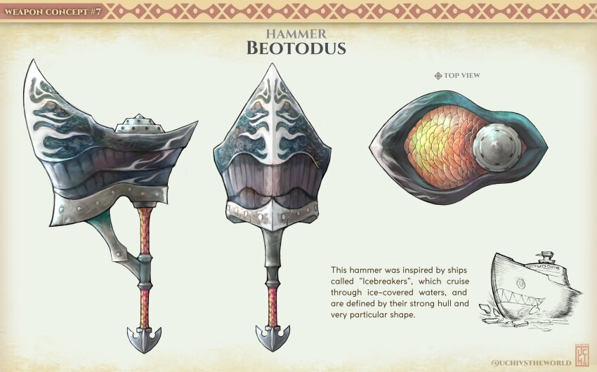 anchor, artist_name, beotodus, character_name, reference_sheet, concept_art, english_text, gradient_background