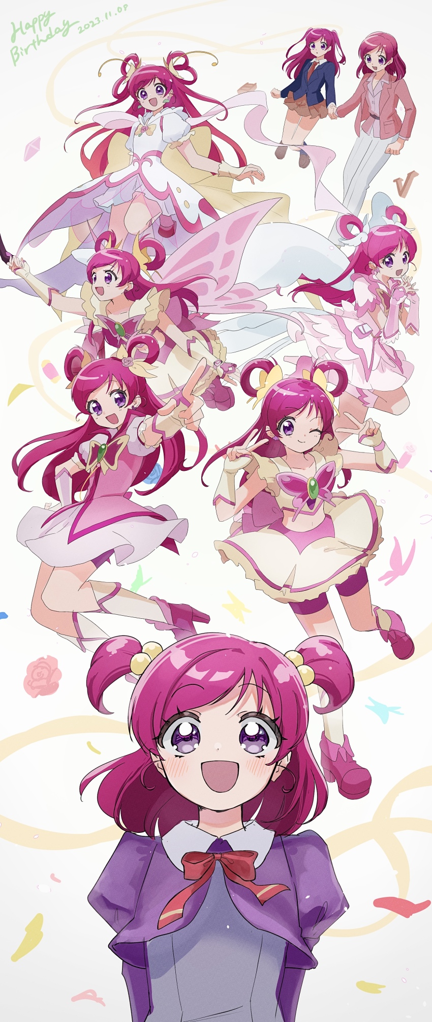 1girl, absurdres, angel_wings, back_bow, belt, bike_shorts, bike_shorts_under_skirt, black_belt