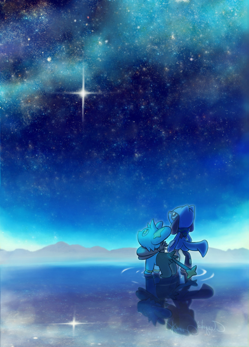 absurdres, blue_sky, blue_theme, furry, gen_4_pokemon, highres, nintendo, pokemon