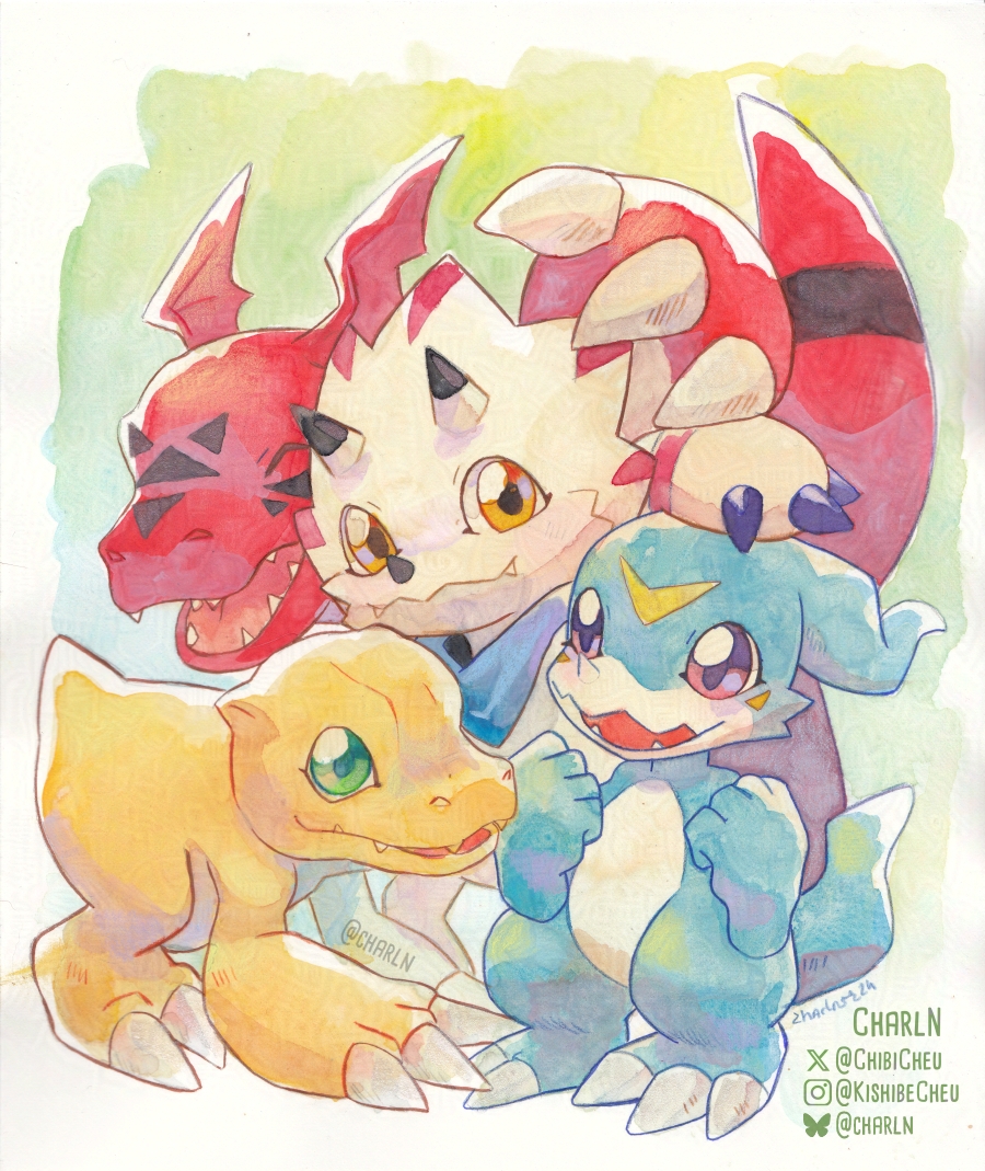 :3, :d, agumon, bluesky_username, chibicheu, digimon, digimon_(creature), fang