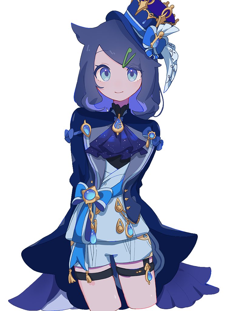 1girl, black_hair, blue_eyes, blue_hair, bow, closed_mouth, coat, cowlick