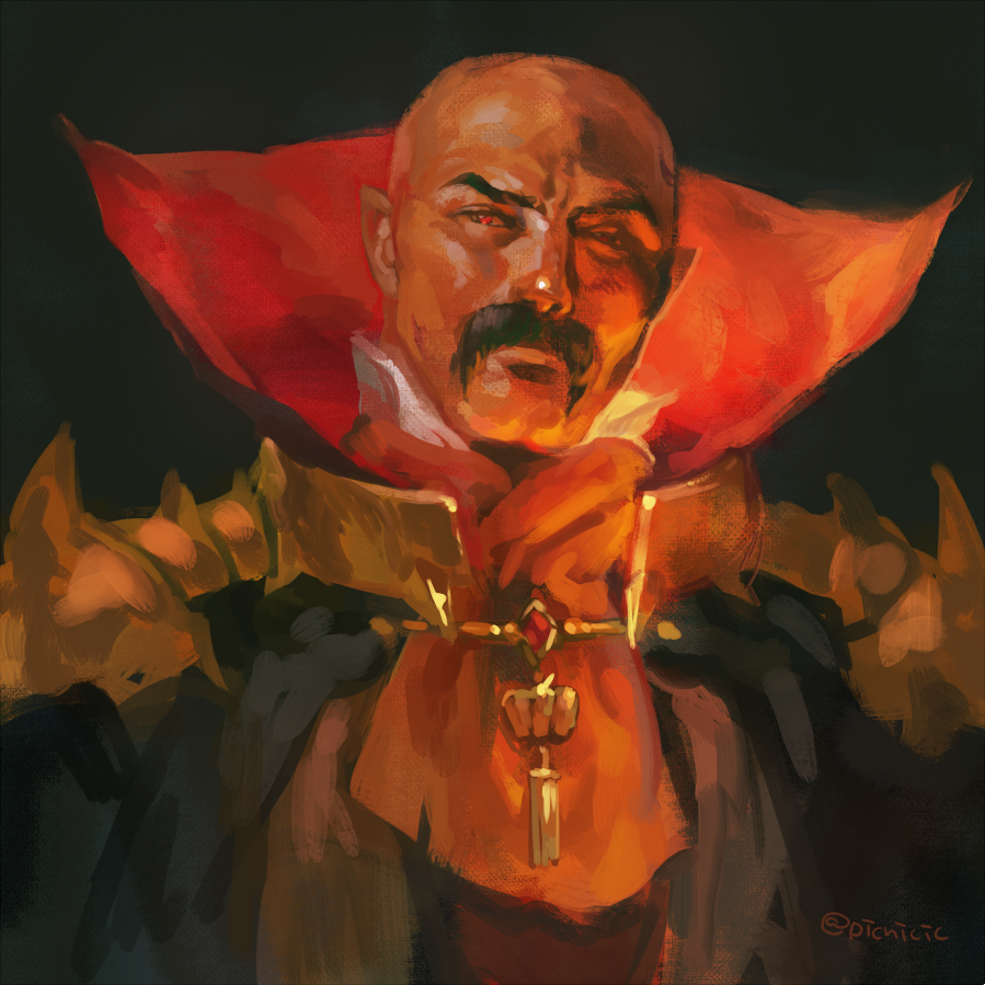 1boy, bald, commentary_request, deghinsea, deghinsea_(halloween), facial_hair, fire_emblem, fire_emblem:_radiant_dawn