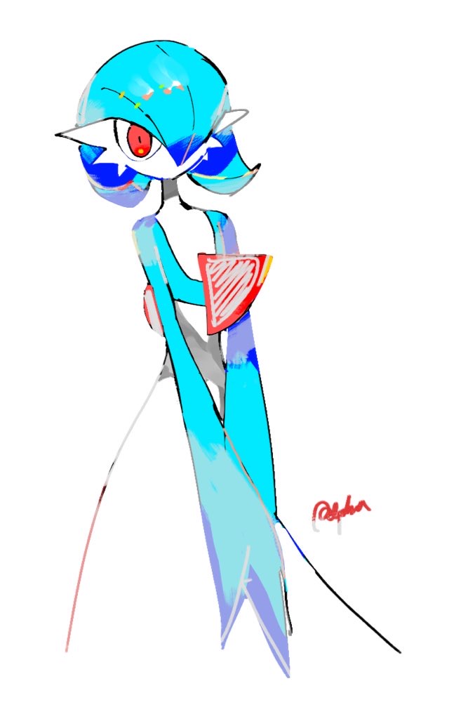 1girl, alternate_color, ame_(metorui), artist_name, blue_hair, blue_skin, bob_cut, colored_skin