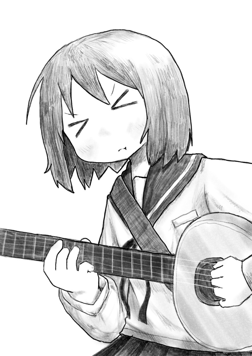 >_<, 1girl, absurdres, blush, character_request, closed_eyes, closed_mouth, commentary