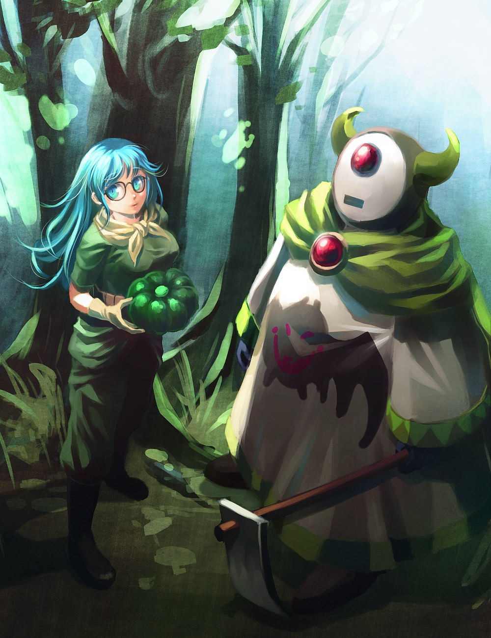 2girls, aqua_eyes, aqua_hair, boots, cape, chako_(dqb2), commentary_request, dragon_quest