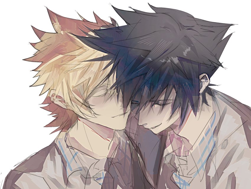 2boys, black_hair, blonde_hair, closed_eyes, heisui_(twitter_2566599439), highres, kingdom_hearts, kingdom_hearts_birth_by_sleep