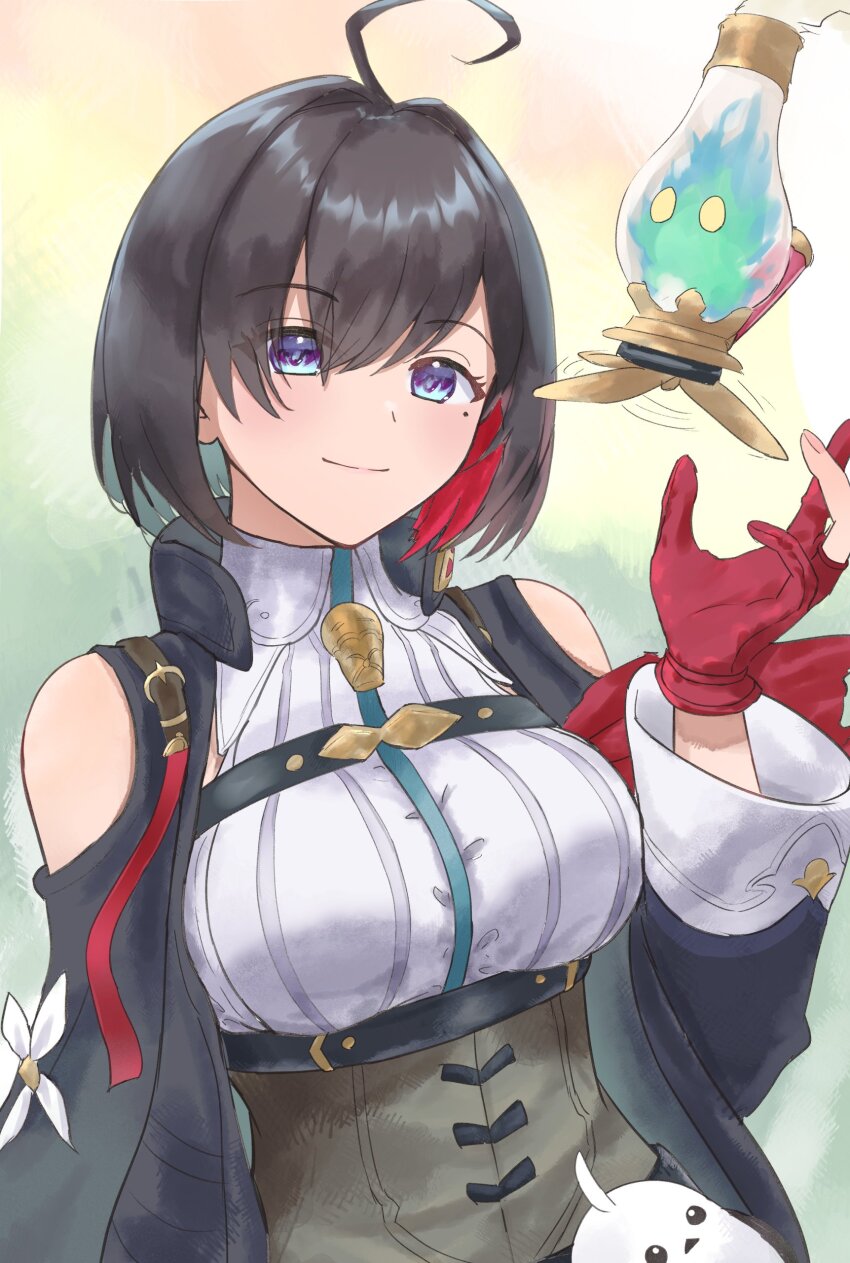 1girl, absurdres, ahoge, atelier_(series), atelier_yumia, atyao-299, black_hair, breasts