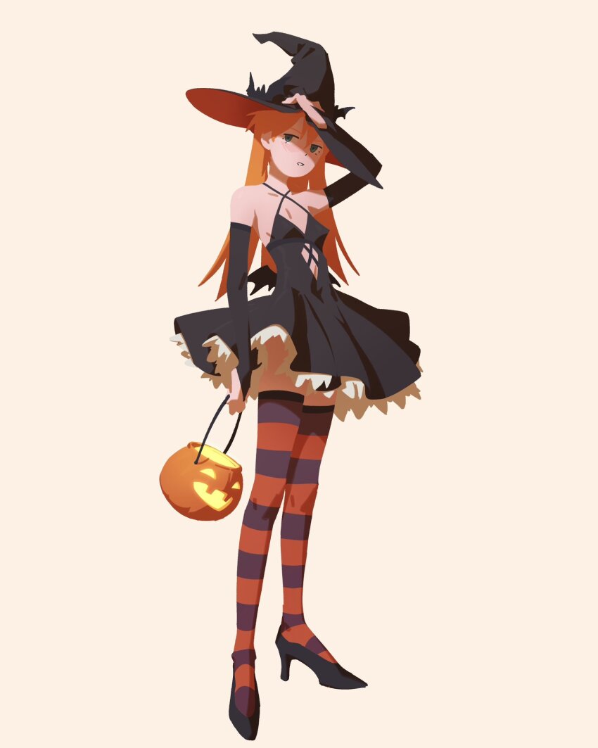 1girl, adjusting_clothes, adjusting_headwear, arm_up, armpits, bare_shoulders, bat_wings, black_bridal_gauntlets