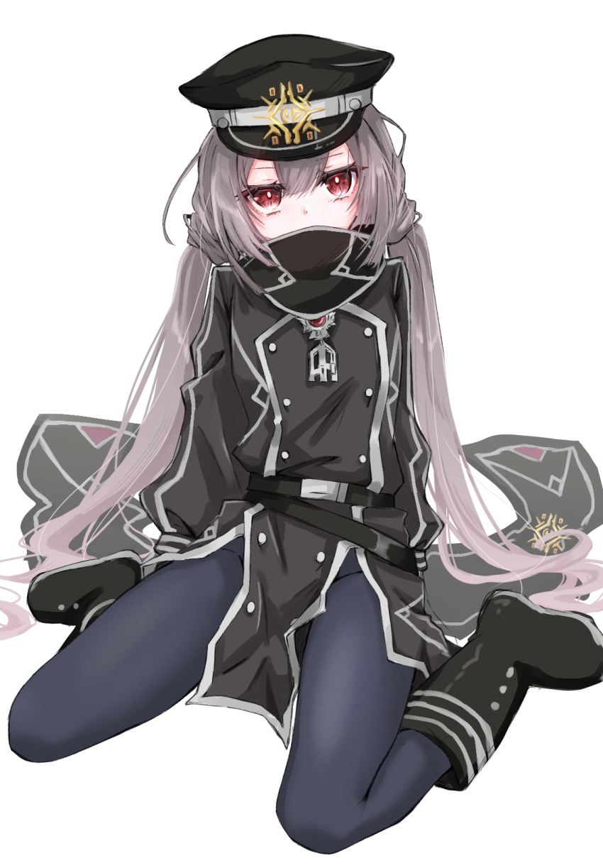 1girl, black_boots, black_scarf, boots, duel_monster, gloves, grey_hair, hair_between_eyes