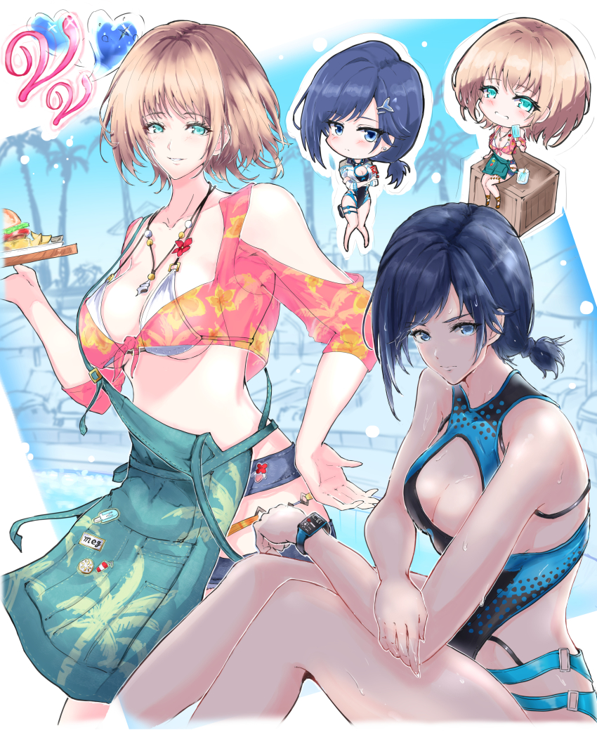 absurdres, breasts, chibi, dead_or_alive, dead_or_alive_xtreme, dead_or_alive_xtreme_venus_vacation, highres, large_breasts