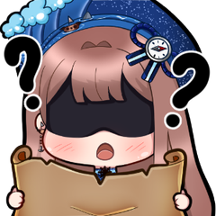 1girl, artist_request, blindfold, blush, brown_hair, captain, chibi, choker