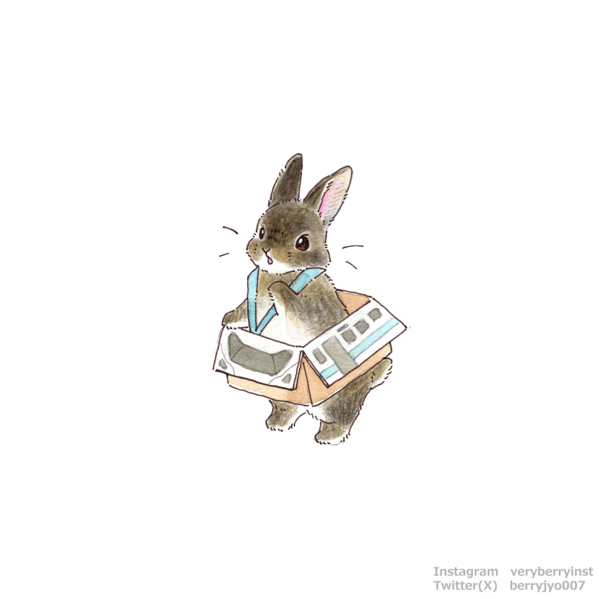 airplane_costume, animal, animal_ears, animal_focus, artist_name, berry_jou, highres, no_humans