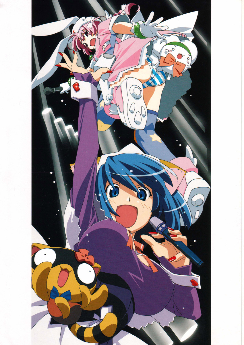 00s, absurdres, animal_ears, rabbit_ears, highres, kokubunji_koyori, magical_maid_koyori, maid