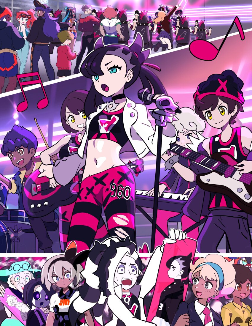 6+boys, 6+girls, absurdres, allister_(pokemon), bea_(pokemon), beanie, bede_(pokemon), black_choker