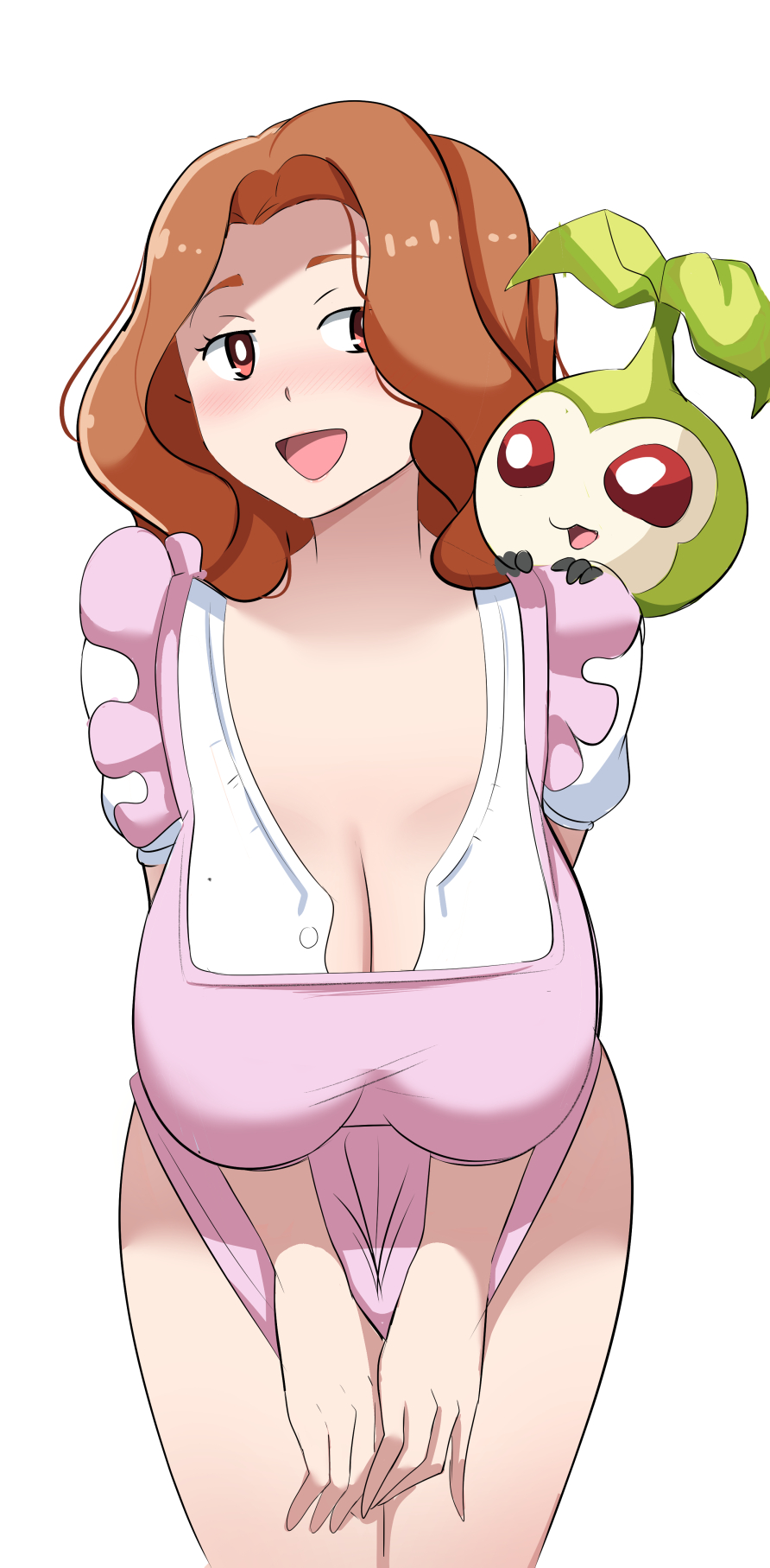 2girls, aged_up, breasts, brown_eyes, brown_hair, digimon, digimon_adventure, hanging_breasts