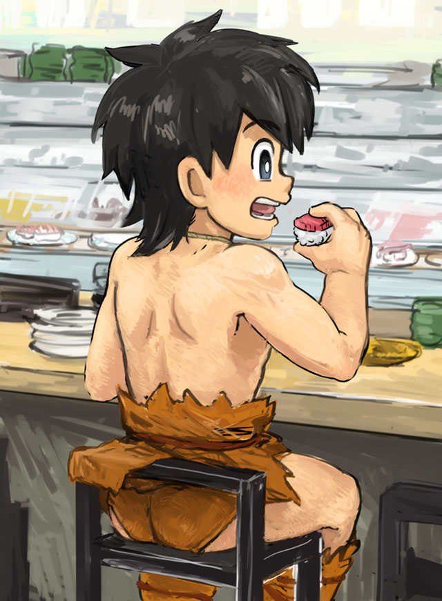 ass, bare_legs, black_hair, butt_crack, chair, child, doraemon, doraemon:_nobita_no_nihon_tanjou