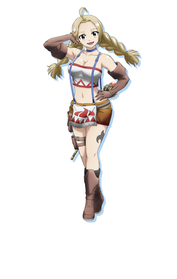 1girl, arche_(farmagia), blonde_hair, braid, breasts, cleavage, collarbone, farmagia