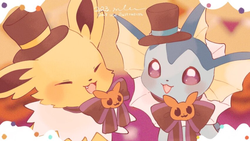 :3, :d, animal_focus, black_bow, blue_fur, blurry, blurry_background, bow