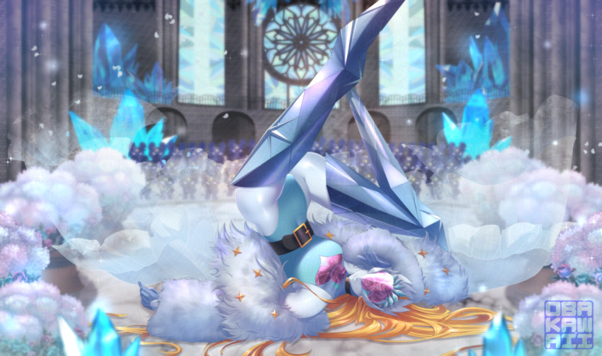 armor, belt, blonde_hair, cendrillmon, cendrillmon's_bird, cendrillmon's_mouse, digimon, digimon_(creature)